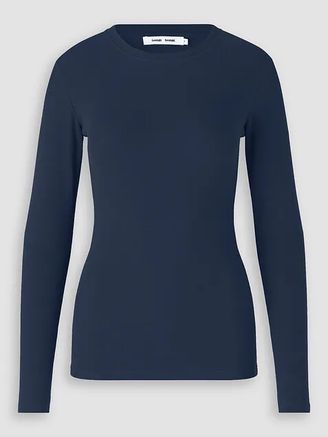 Samsoe Samsoe Alexa, organic cotton rib longsleeve